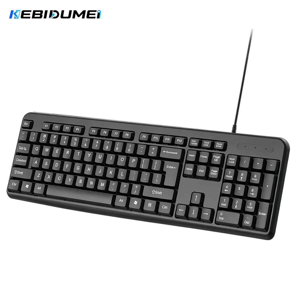 Android Tablet Gaming Accessories - KEBIDUMEI คีย์บอร์ดแบบมีสาย USB 104 คีย์คีย์บอร์ดมาตรฐานคีย์บอร์ดสำนักงานคีย์บอร์ดสำหรับเล่นเกมสำหรับแล็ปท็อปพีซีแอนดรอยด์ วินโดวส์