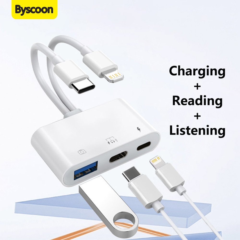 Wired Earphone Lightning - อะแดปเตอร์แปลงสาย 2 in 1 Lightning Type