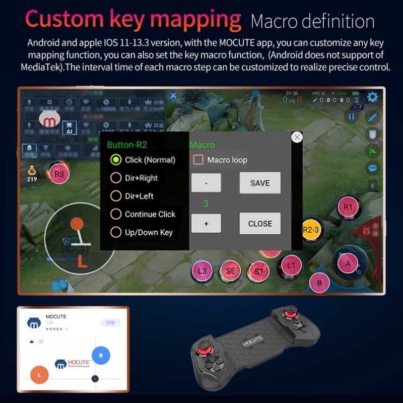 โทรศัพท์มือถือGamepadจอยสติ๊กส - Android Tablet Gaming Accessories บทวิจารณ์และราคา