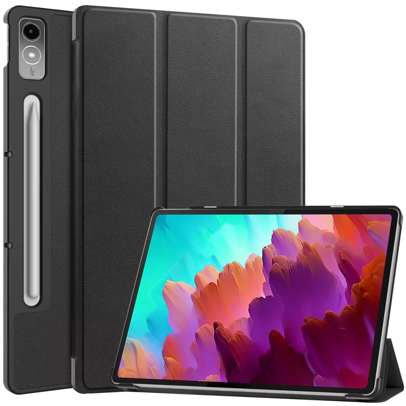 เคสหนังแม่เหล็กแบบพับสามตอน พร - Lenovo Tablet P12 Accessories บทวิจารณ์และราคา